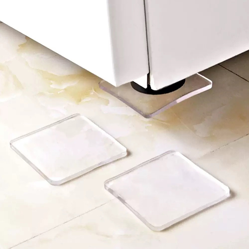 Home Bathroom Mats - 4/12Pcs Anti Vibration Non-Slip Mat Washing