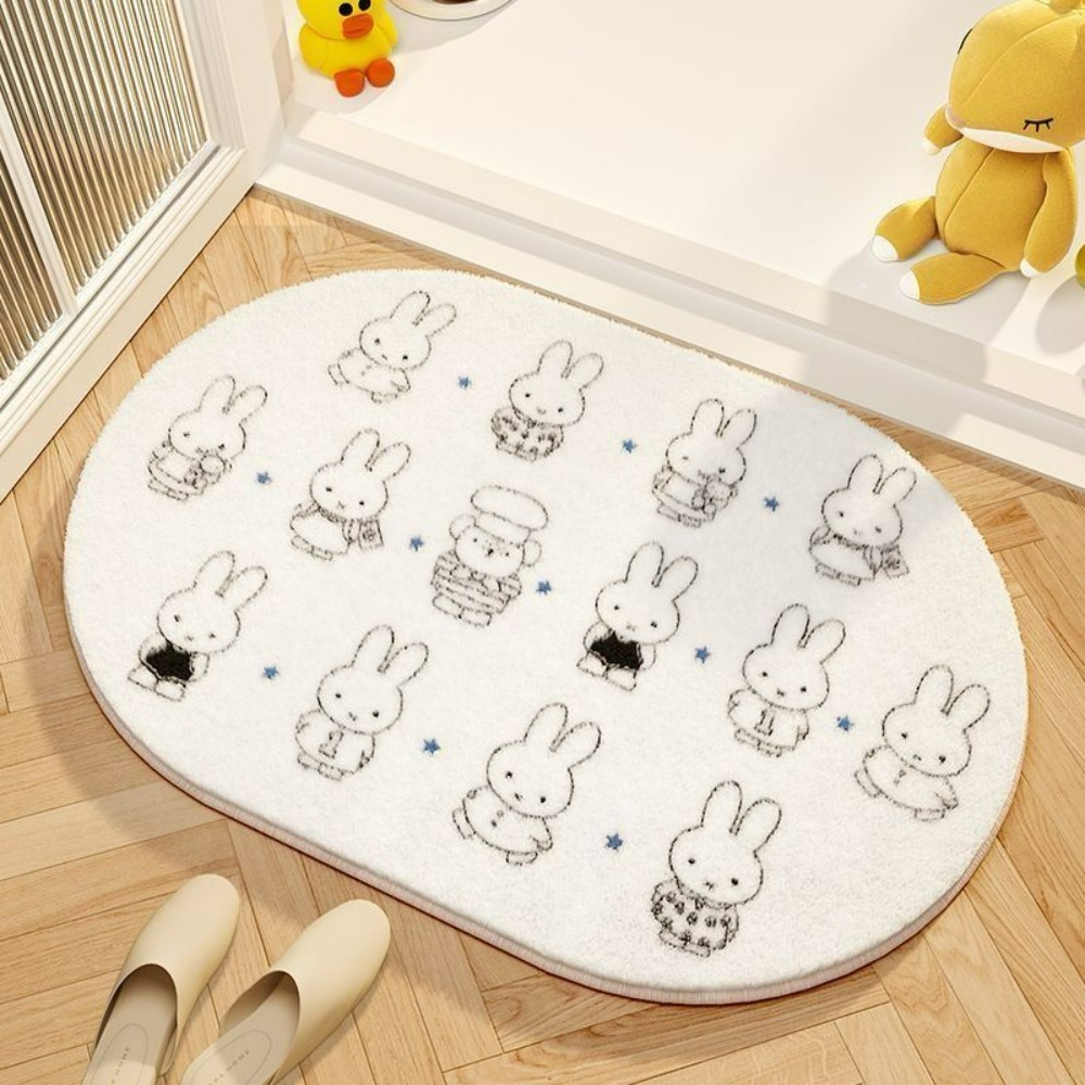 Home Bathroom Mats - Miffy Cartoon Floor Mat Soft Imitation