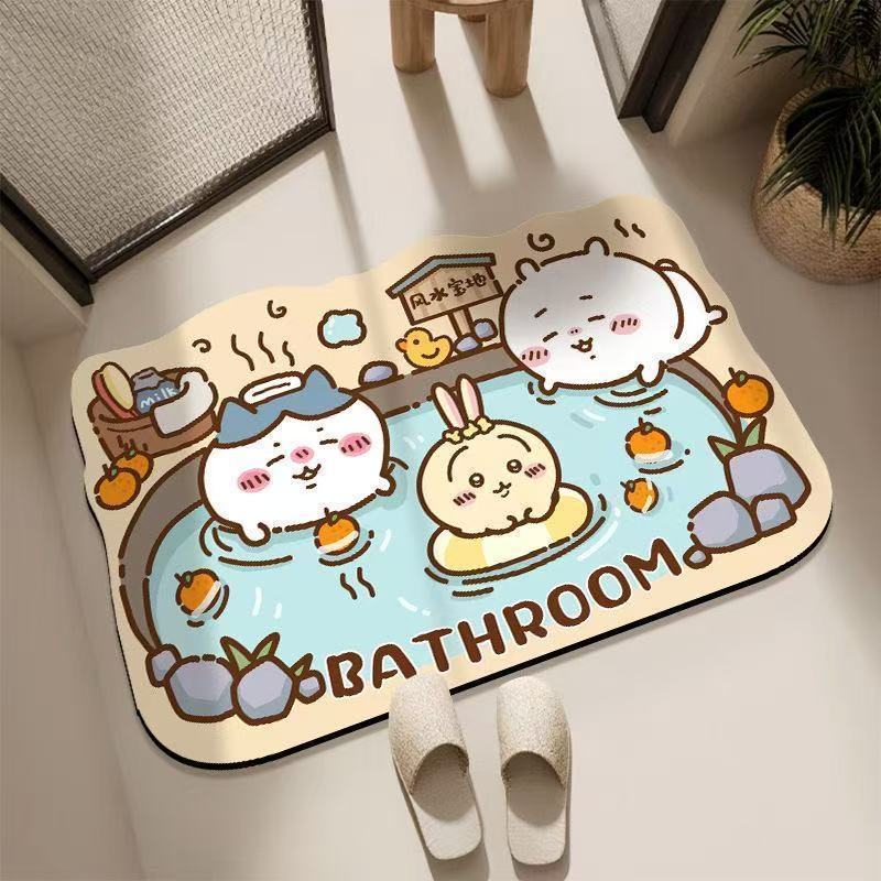 Home Goods Bathroom - Chiikawa Floor Mat Quick-drying Foot Pads