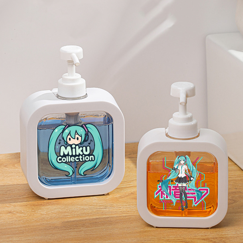 Home Goods Bathroom - 300ML Hatsunes Miku Transparent Soap Dispensers