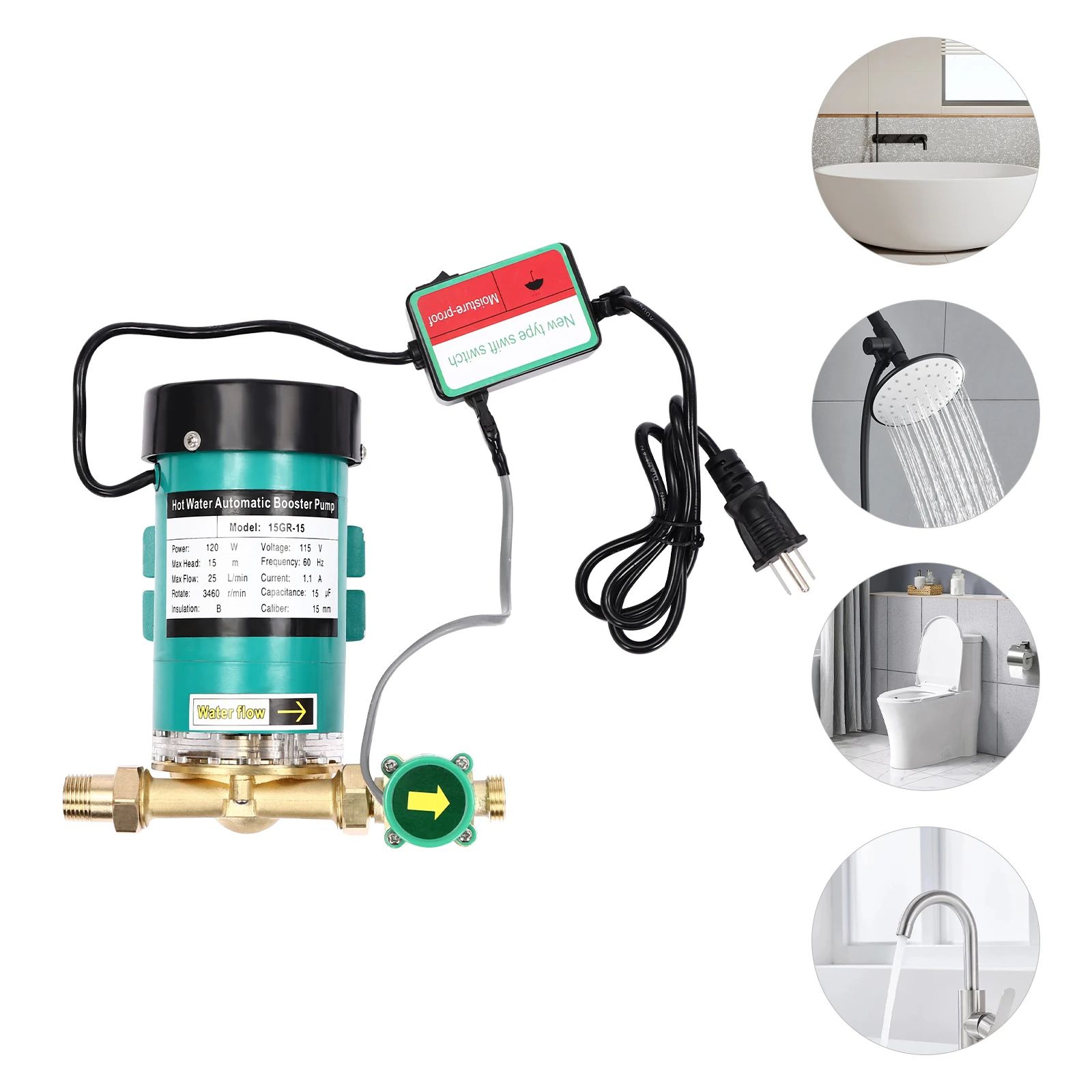 115V/60Hz Pressure Pump, 120W  - Home Bathroom Pressure Pump ulasan dan harga