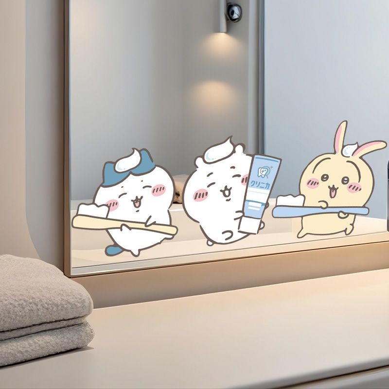 Hot Chiikawa Mirror Stickers S - Home Goods Bathroom ulasan dan harga