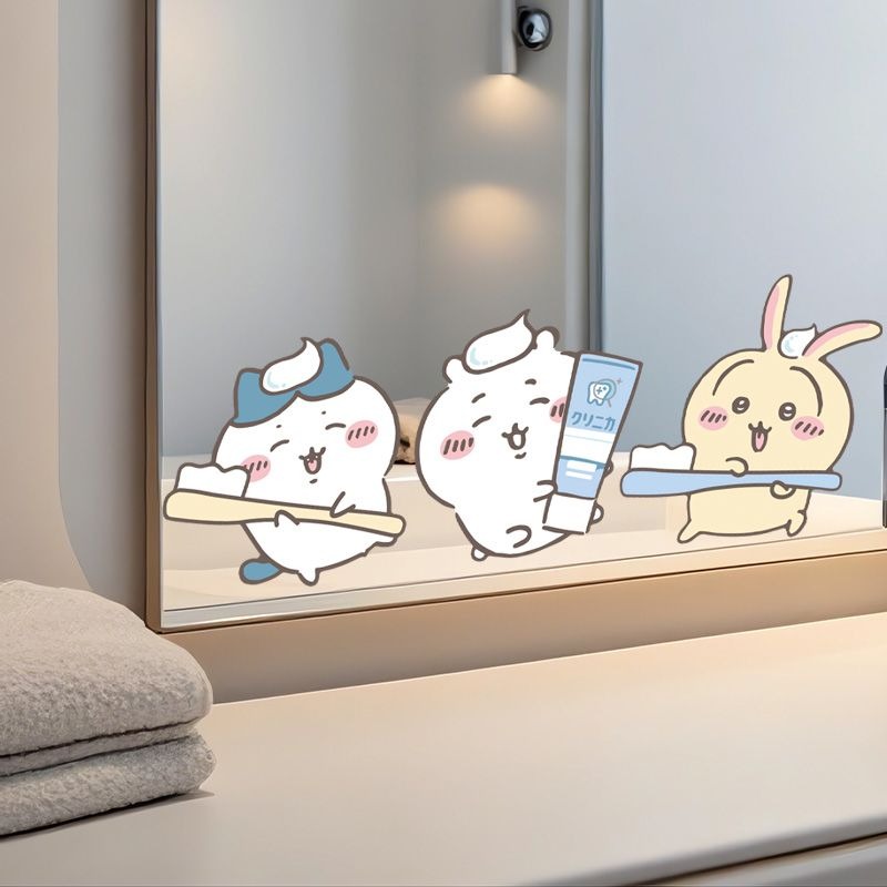 Hot Chiikawa Mirror Stickers S - Home Goods Bathroom ulasan dan harga
