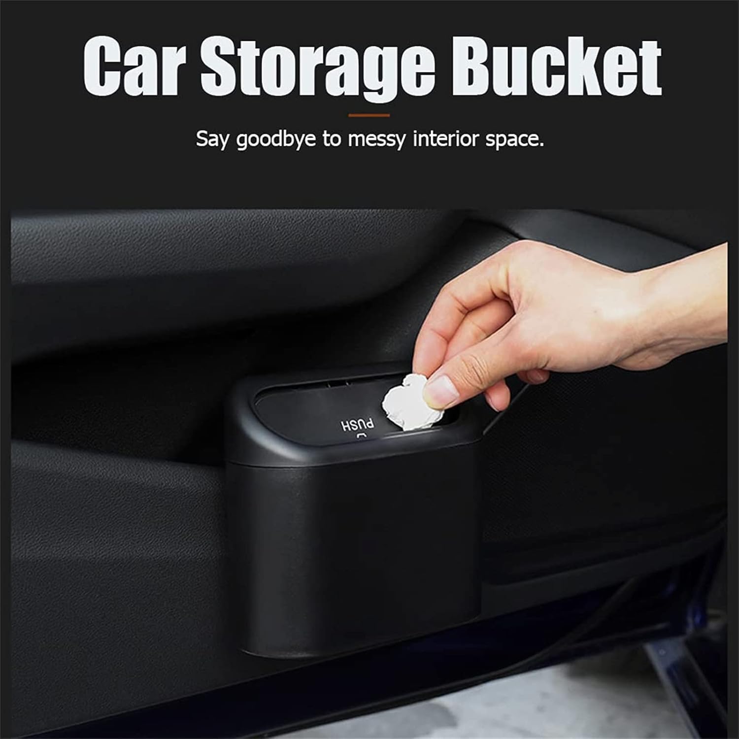 Car Trash Can Bin with Lid- Mi - Home Bathroom Trash Can ulasan dan harga