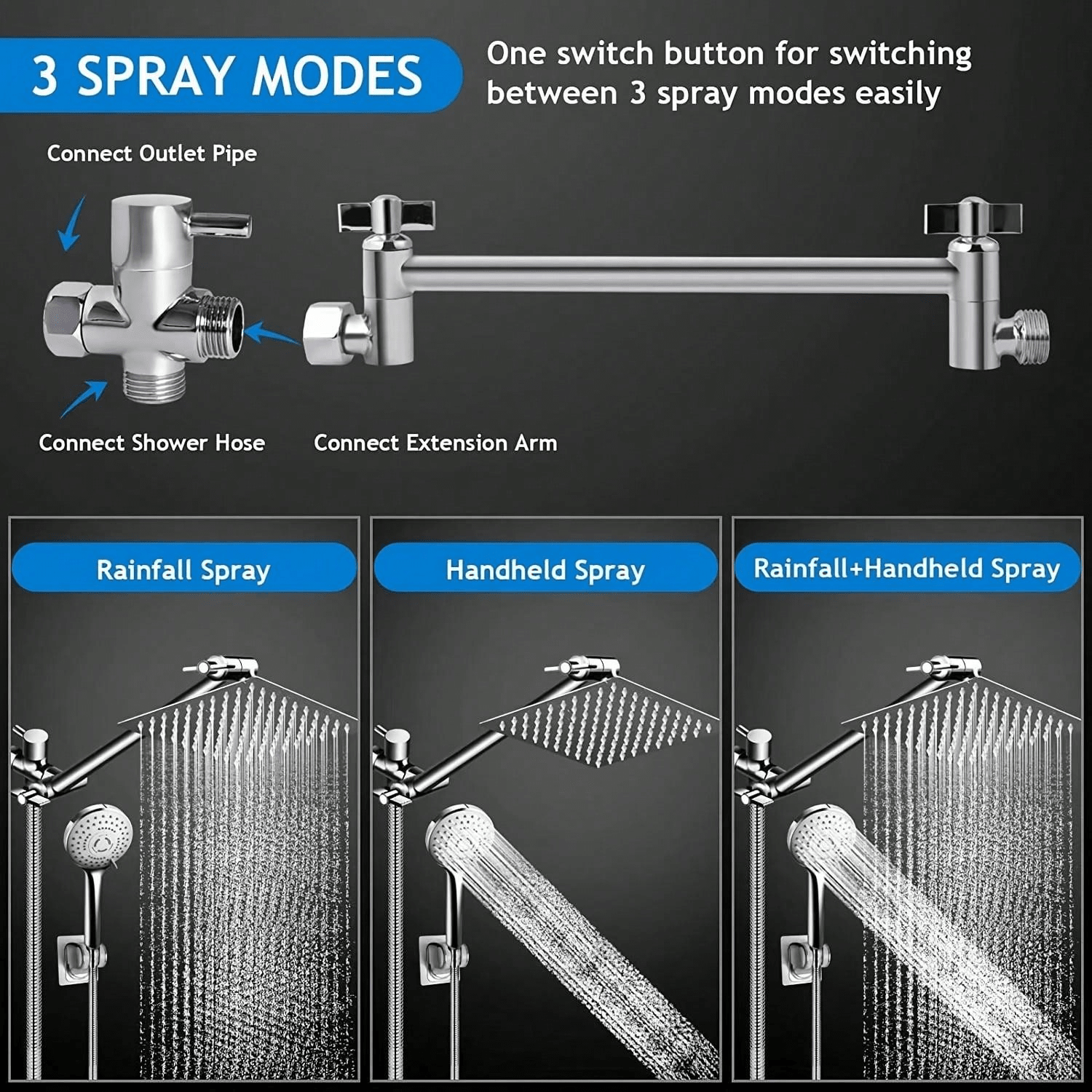 8-Inch High Pressure Rain Show - Home Bathroom ulasan dan harga