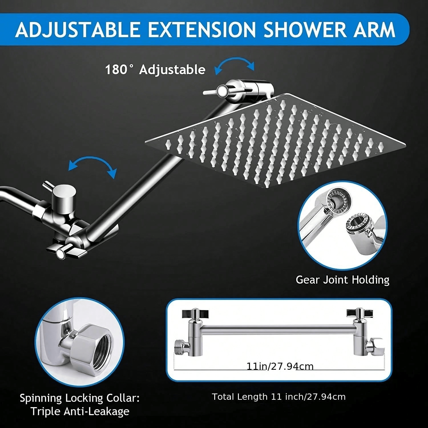 8-Inch High Pressure Rain Show - Home Bathroom ulasan dan harga