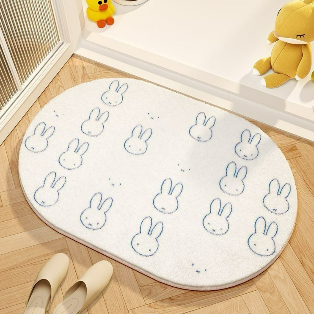 Miffy Cartoon Floor Mat Soft I - Home Bathroom Mats ulasan dan harga