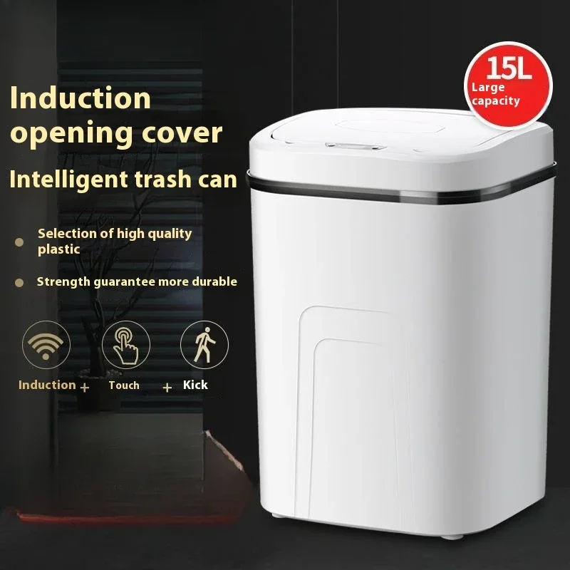 15L Smart Trash Can Automatic  - Home Bathroom Trash Can ulasan dan harga