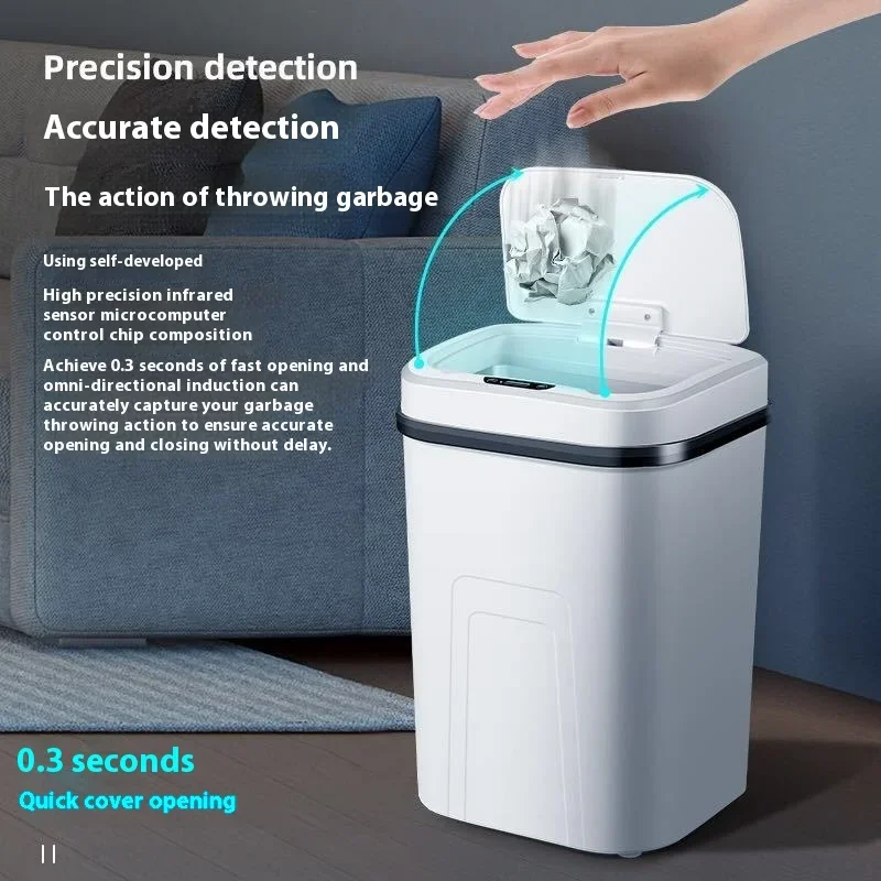 15L Smart Trash Can Automatic  - Home Bathroom Trash Can ulasan dan harga