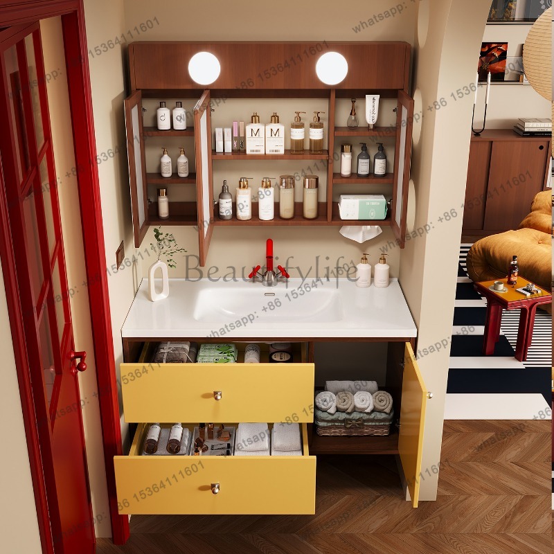 LJY Sink Wall Bathroom Cabinet - Home Bathroom Vanity Combo ulasan dan harga