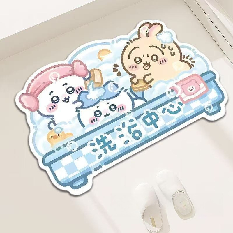 Chiikawa Floor Mat Quick-dryin - Home Goods Bathroom ulasan dan harga