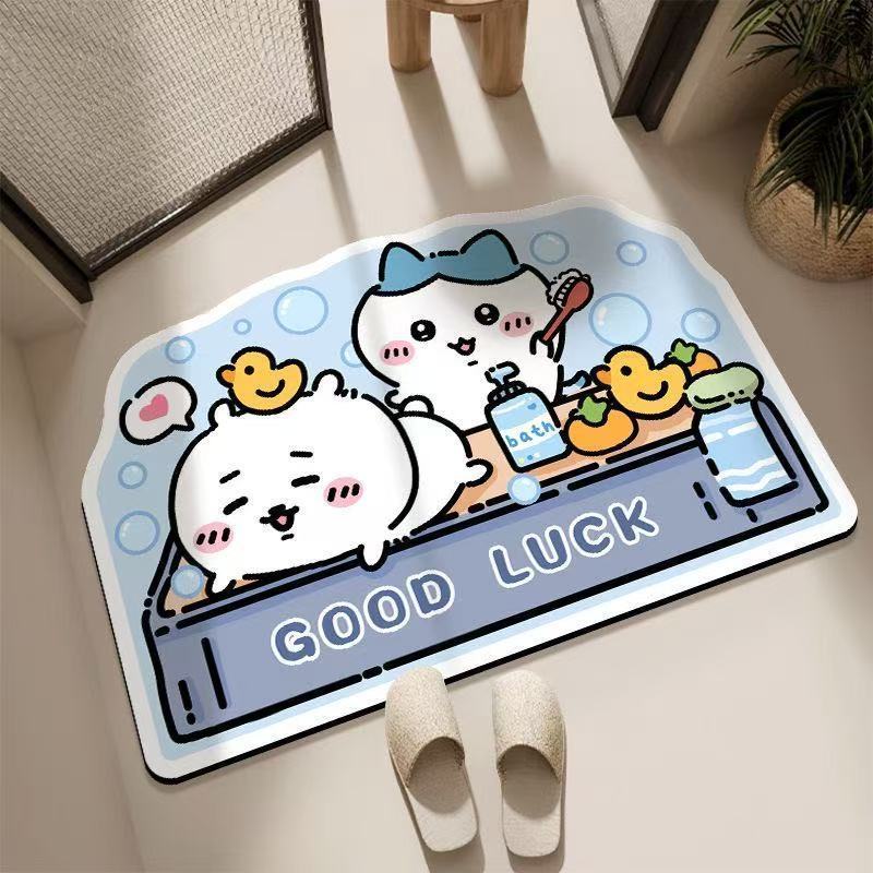 Chiikawa Floor Mat Quick-dryin - Home Goods Bathroom ulasan dan harga