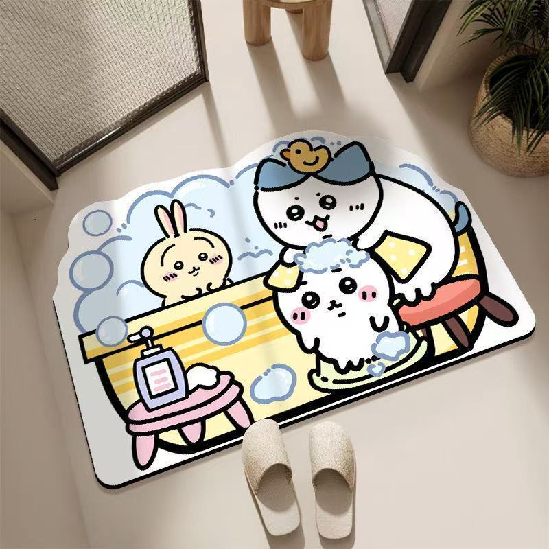 Chiikawa Floor Mat Quick-dryin - Home Goods Bathroom ulasan dan harga