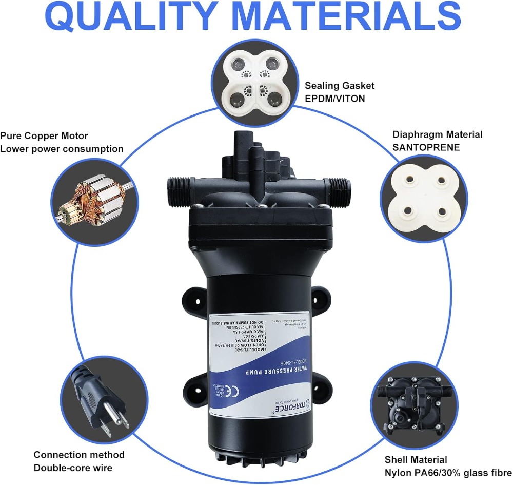 110V AC Water Diaphragm Pump 5 - Home Bathroom Pressure Pump ulasan dan harga