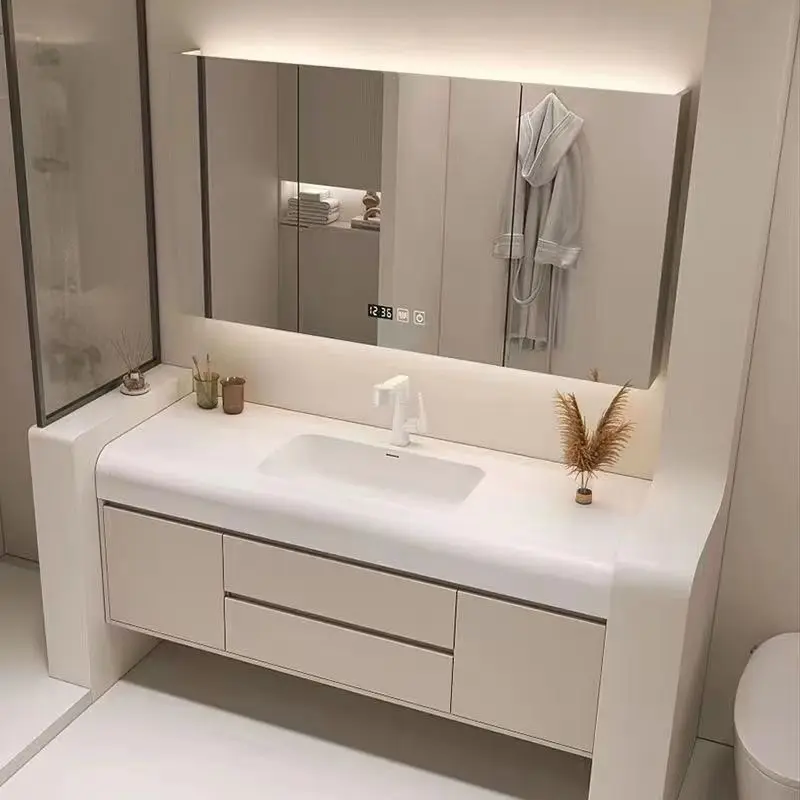 Light Luxury Bathroom Cabinet  - Home Bathroom Vanity Combo ulasan dan harga