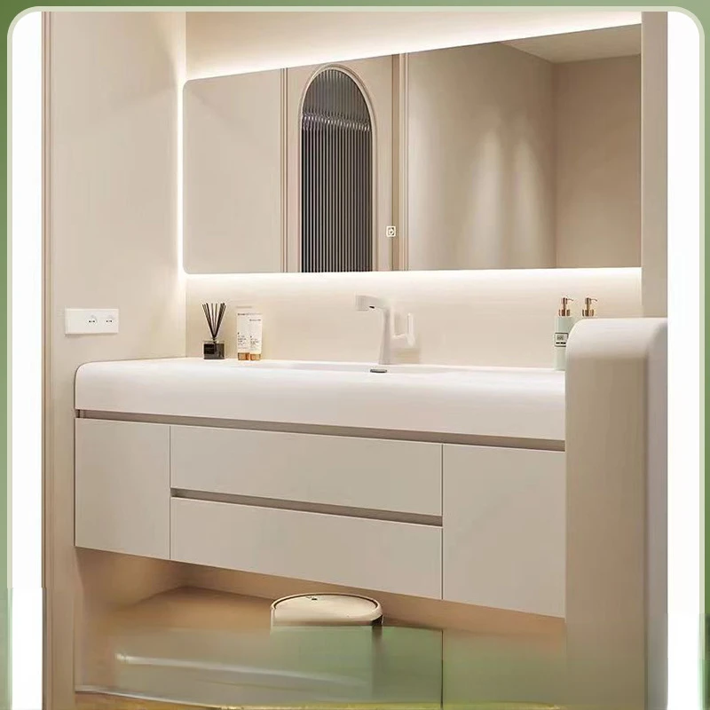Light Luxury Bathroom Cabinet  - Home Bathroom Vanity Combo ulasan dan harga
