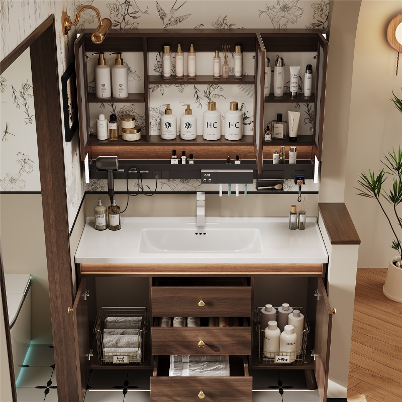 Wall-Mounted Bathroom Vanity w - Home Bathroom Vanity Combo ulasan dan harga