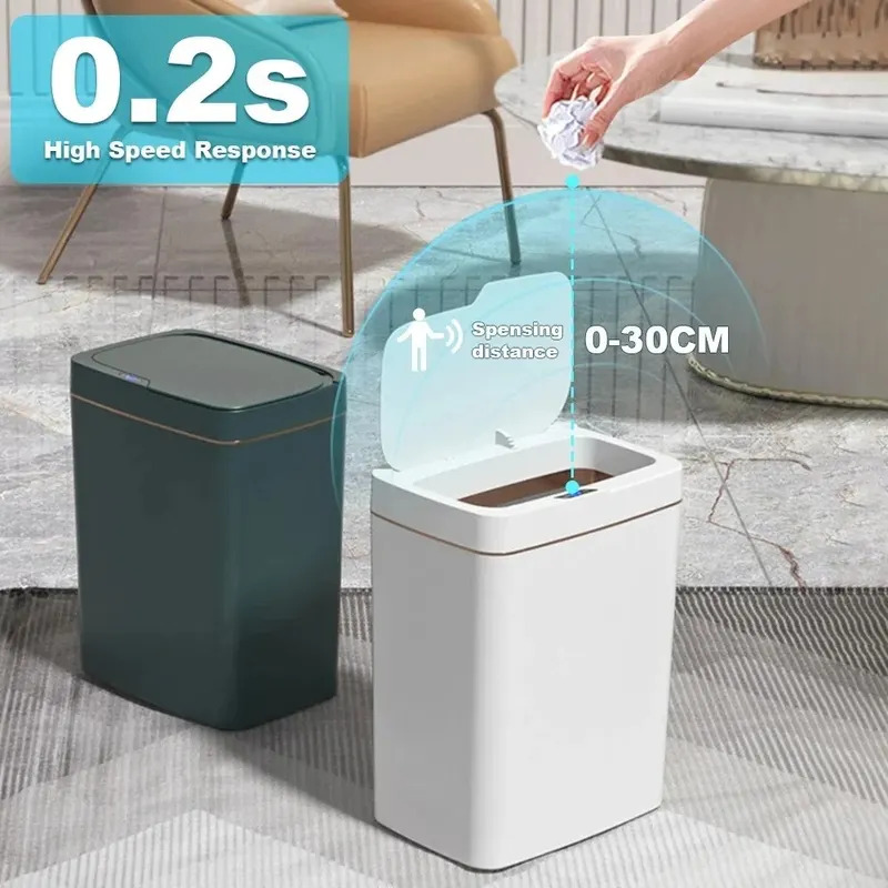 15L Smart Bathroom Trash Can A - Home Bathroom Trash Can ulasan dan harga