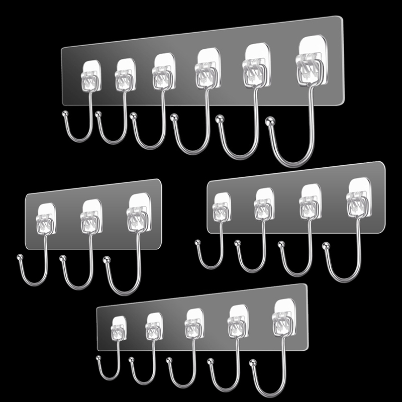 3/4/5/6 Row Wall Hanging Hook  - Towel Bar Stainless ulasan dan harga