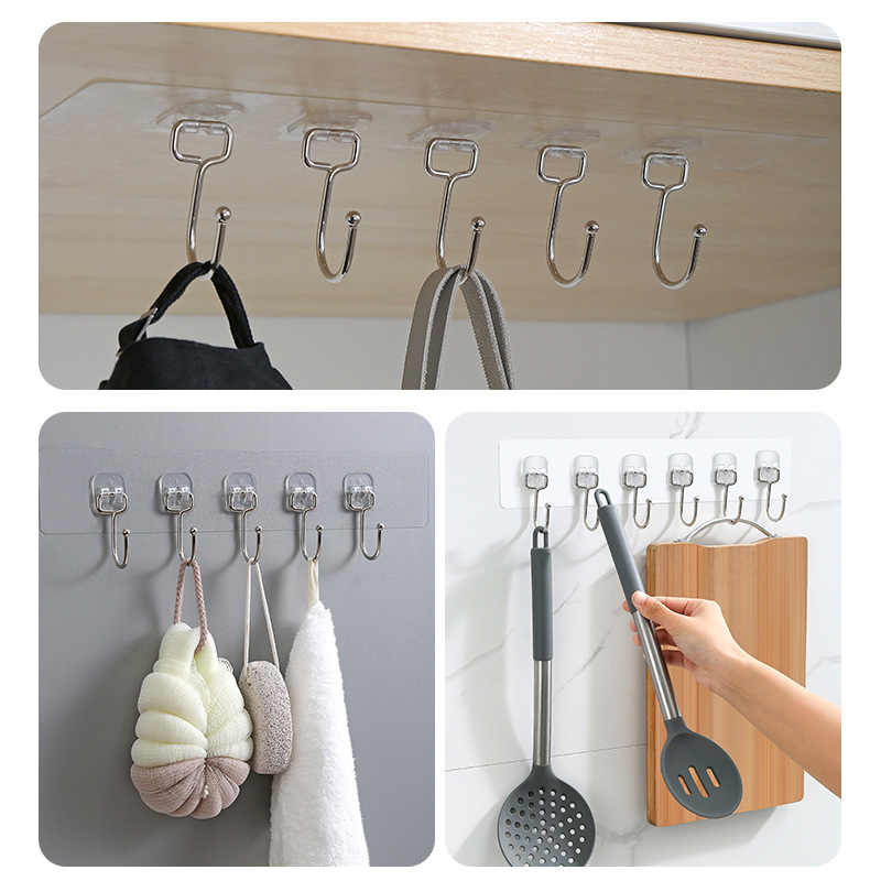 3/4/5/6 Row Wall Hanging Hook  - Towel Bar Stainless ulasan dan harga