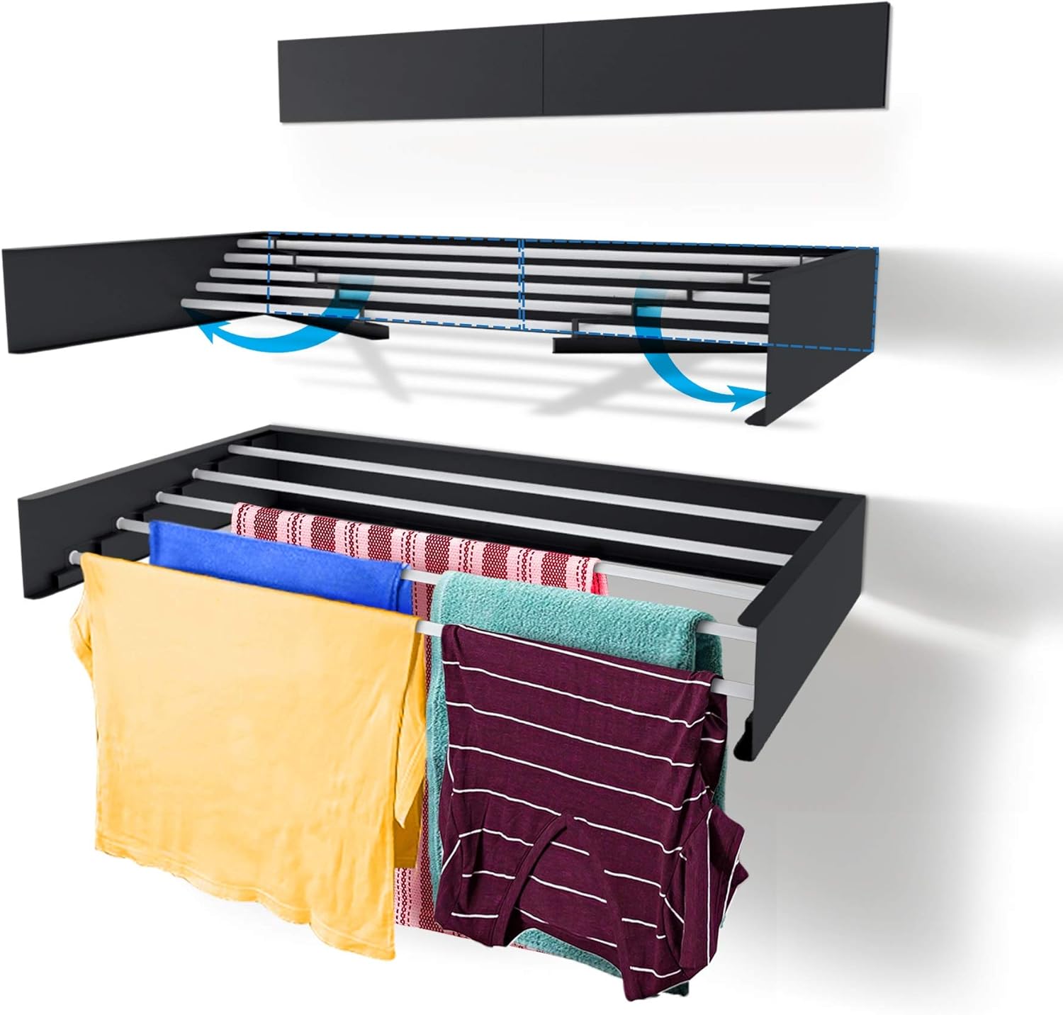 80cm Wall Mounted Laundry Dryi - Towel Bar Stainless ulasan dan harga