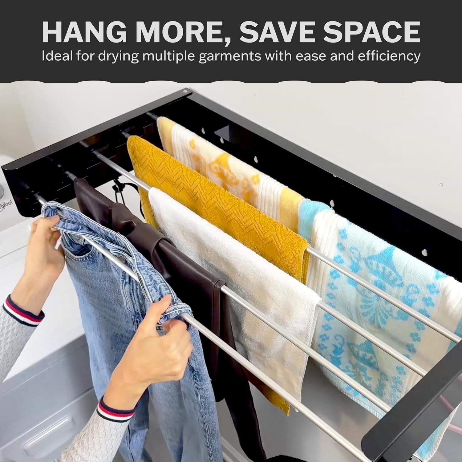 80cm Wall Mounted Laundry Dryi - Towel Bar Stainless ulasan dan harga