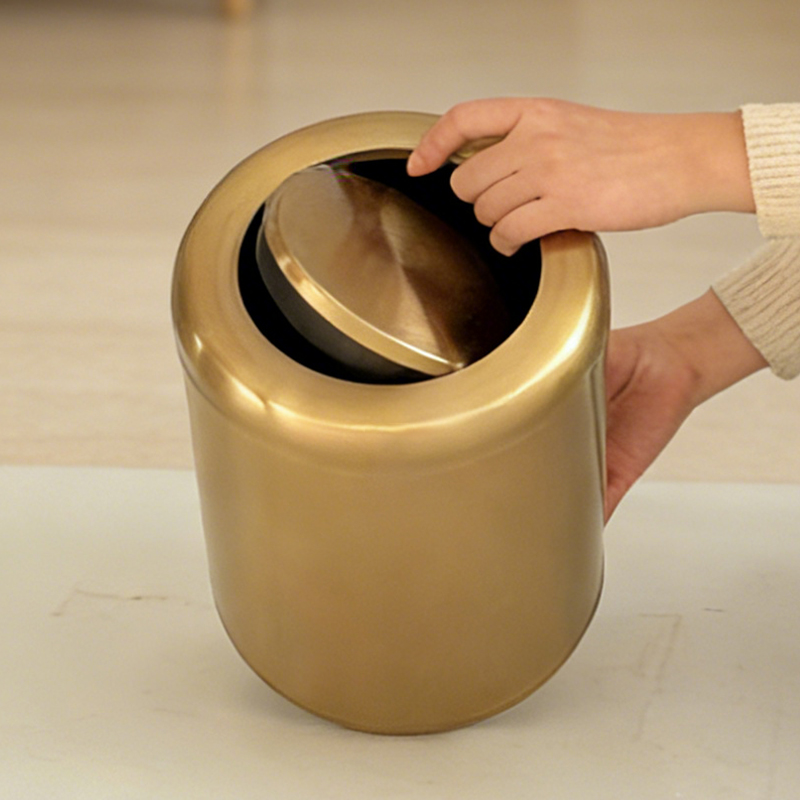 8L/2.4gal New Gold Stainless S - Home Bathroom Trash Can ulasan dan harga
