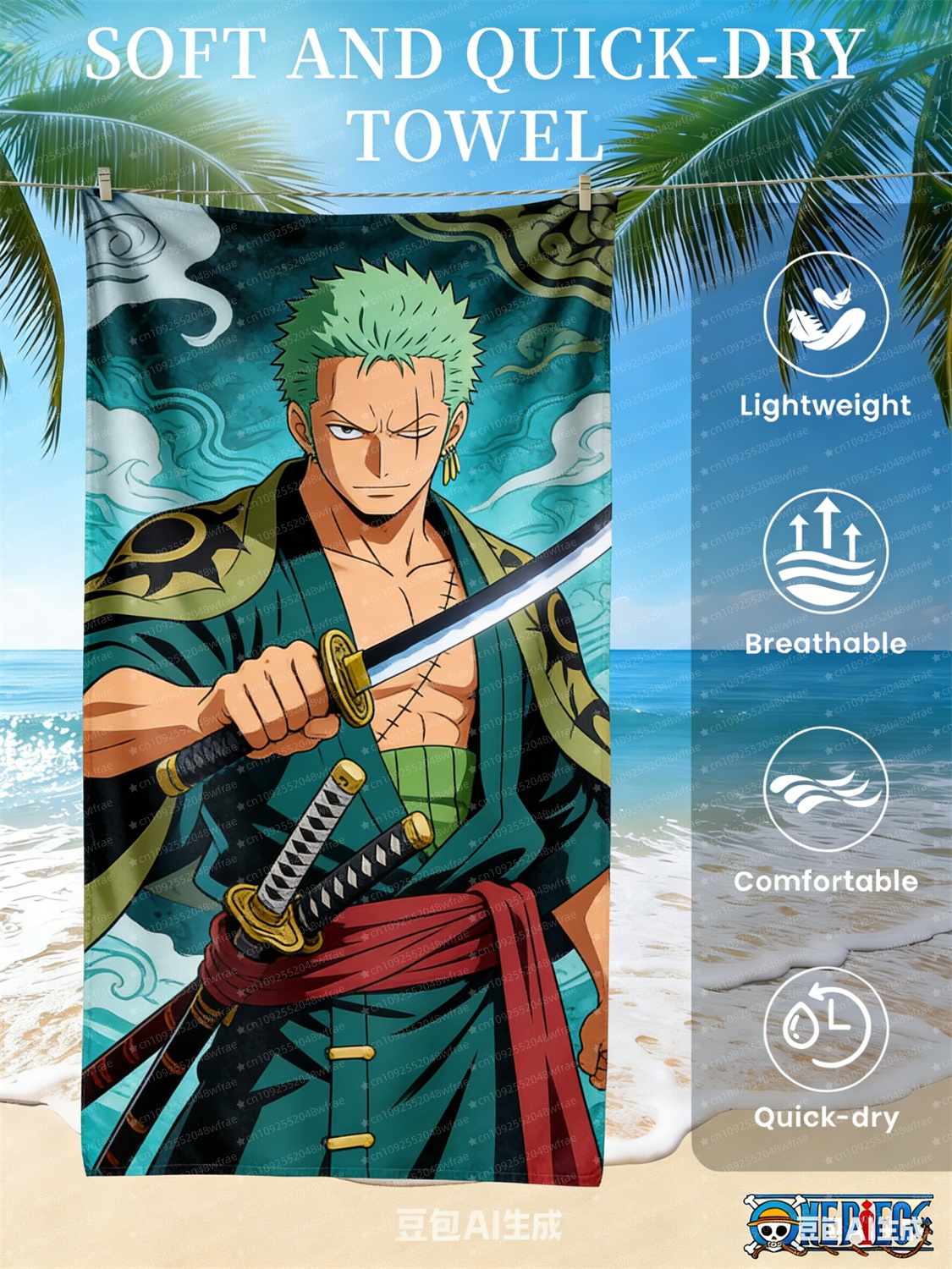 One Piece Luffy Beach Towels A - Home Goods Bathroom ulasan dan harga