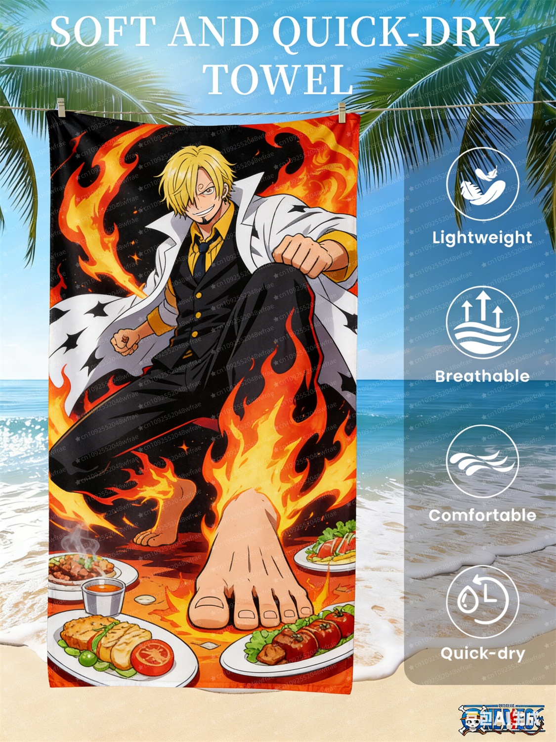 One Piece Luffy Beach Towels A - Home Goods Bathroom ulasan dan harga
