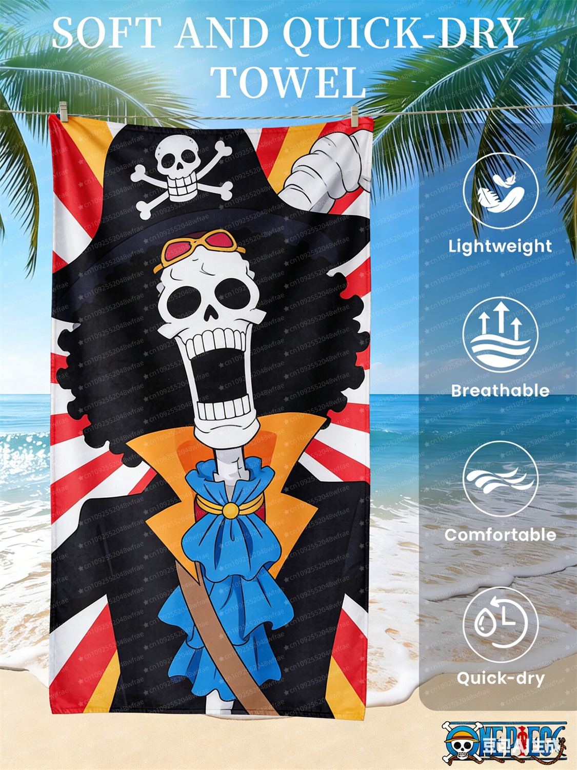 One Piece Luffy Beach Towels A - Home Goods Bathroom ulasan dan harga