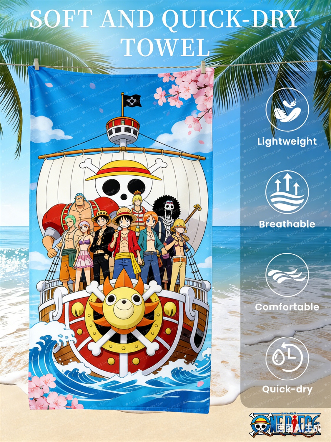 One Piece Luffy Beach Towels A - Home Goods Bathroom ulasan dan harga