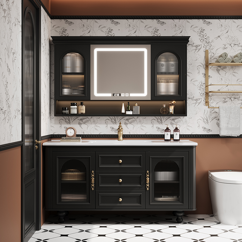 French Retro Bathroom Cabinet  - Home Bathroom Vanity Combo ulasan dan harga
