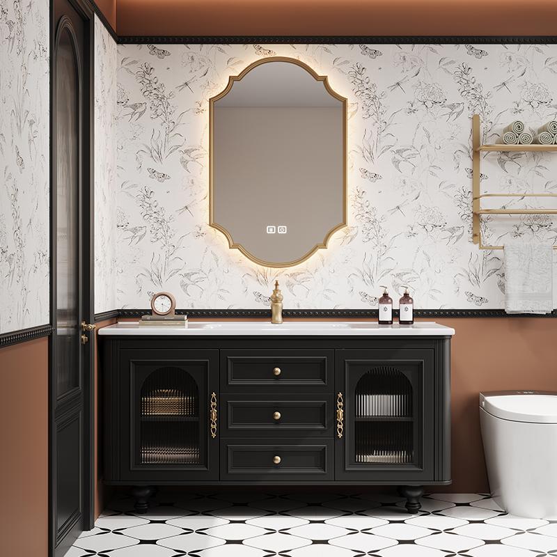 French Retro Bathroom Cabinet  - Home Bathroom Vanity Combo ulasan dan harga