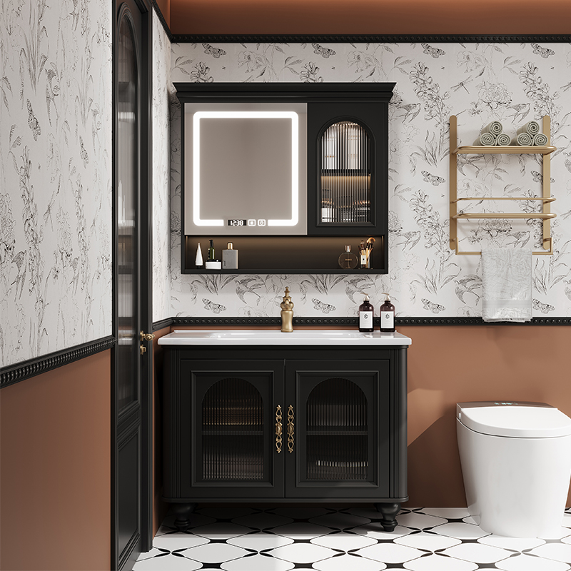 French Retro Bathroom Cabinet  - Home Bathroom Vanity Combo ulasan dan harga