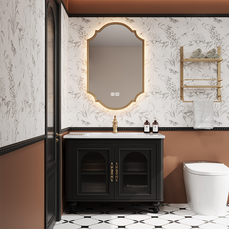 French Retro Bathroom Cabinet  - Home Bathroom Vanity Combo ulasan dan harga