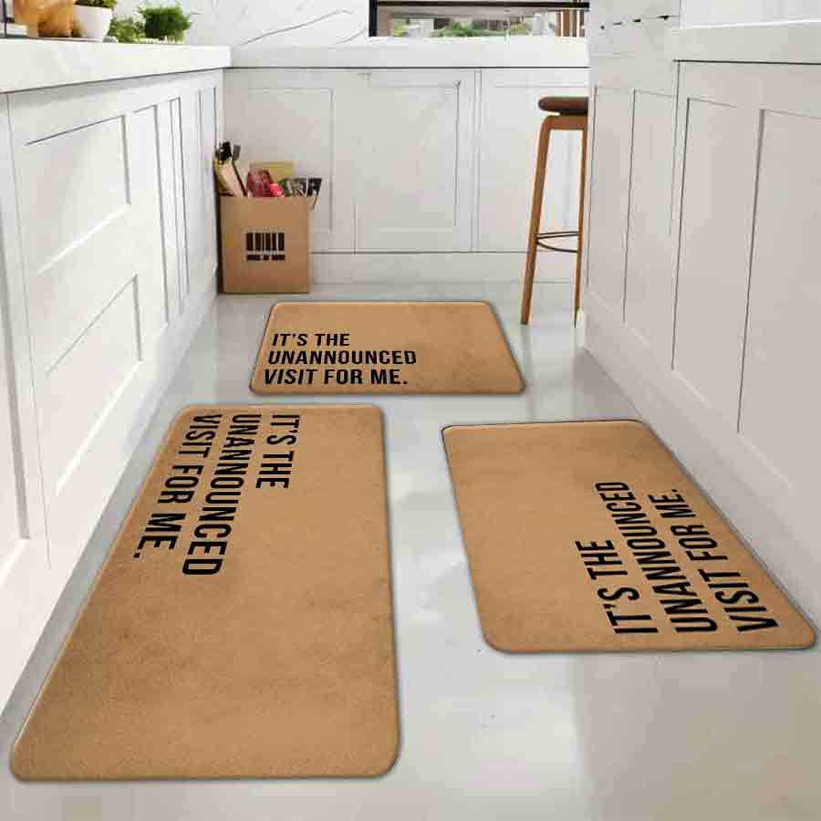 1/2/3Pcs Flannel Kitchen Mat—F - Bathroom Home Visit ulasan dan harga