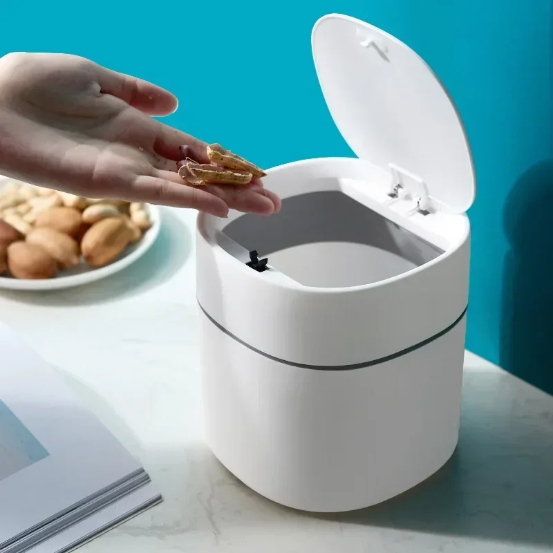 Mini Small Waste Bins Desktop  - Home Bathroom Trash Can ulasan dan harga