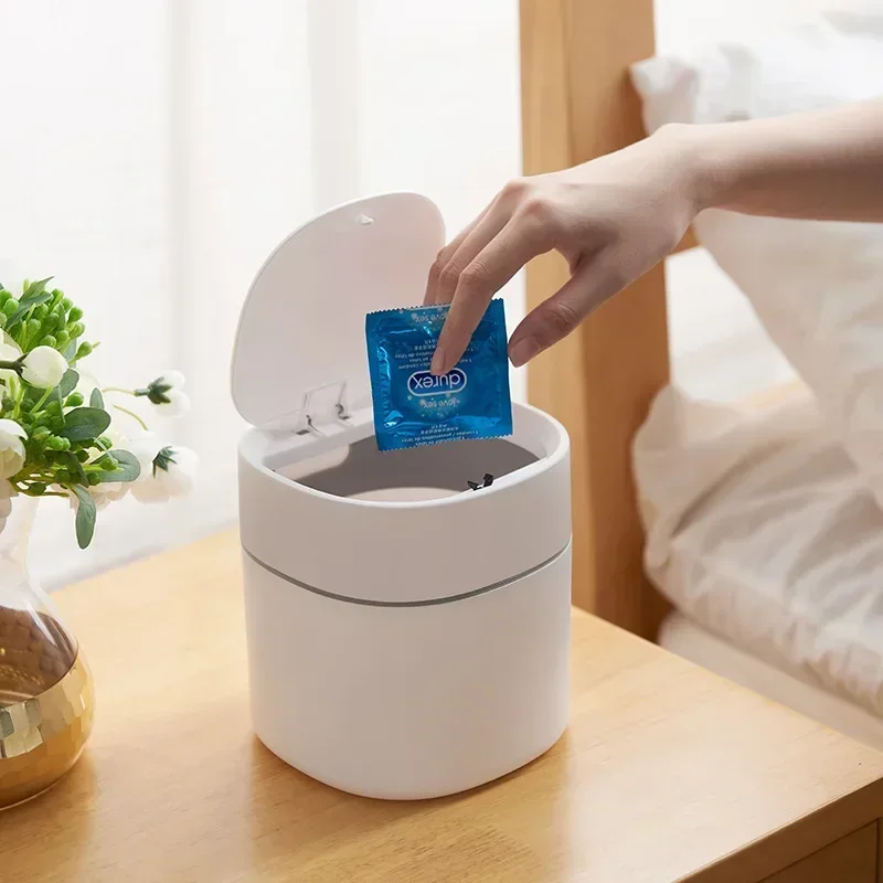 Mini Small Waste Bins Desktop  - Home Bathroom Trash Can ulasan dan harga