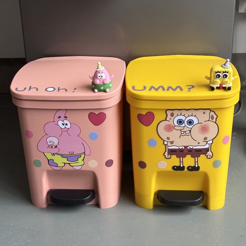 Cute Patrick Star Pedal Trash  - Home Bathroom Trash Can ulasan dan harga