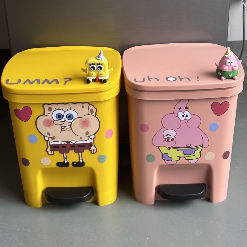 Cute Patrick Star Pedal Trash  - Home Bathroom Trash Can ulasan dan harga