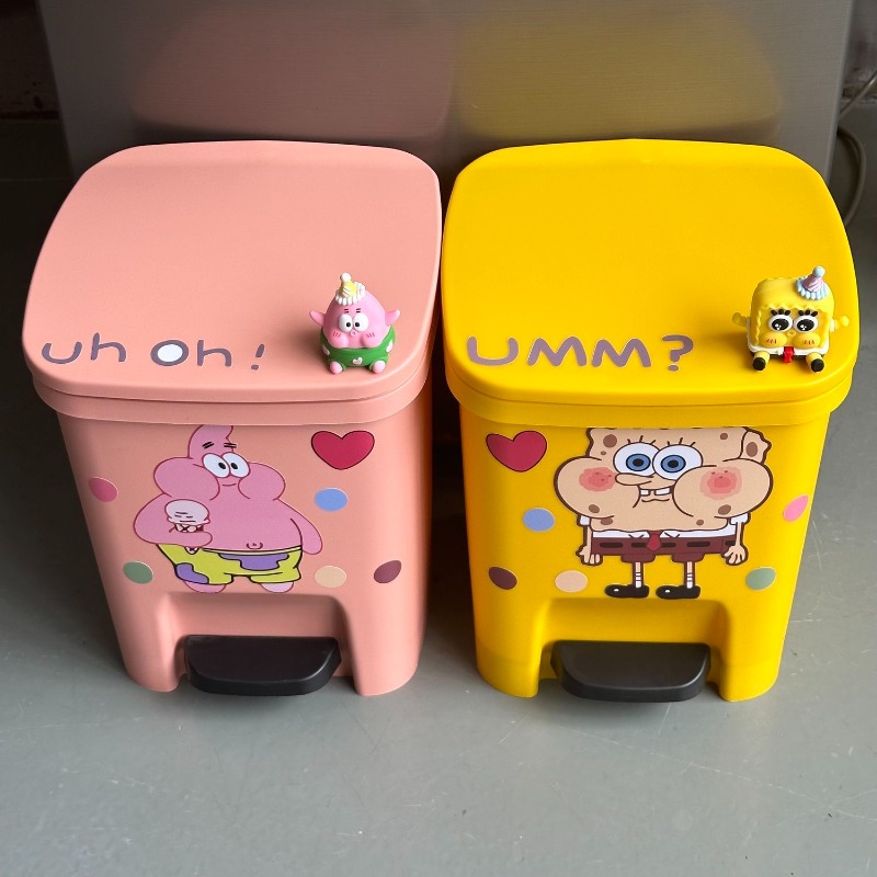 Cute Patrick Star Pedal Trash  - Home Bathroom Trash Can ulasan dan harga