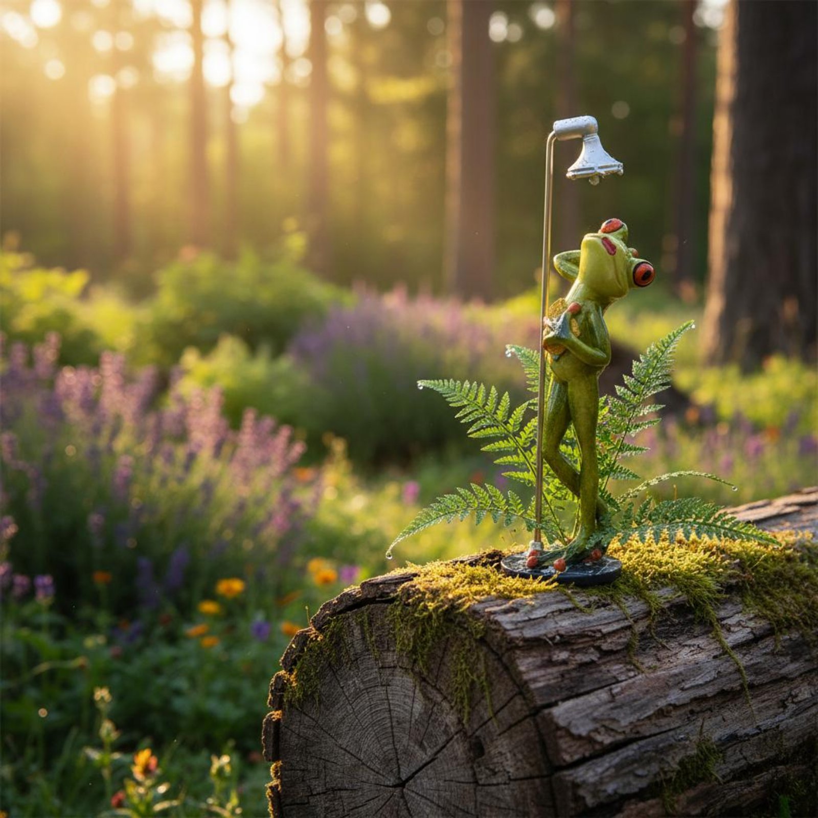 Showering Frog Figurine Great  - Home Bathroom ulasan dan harga
