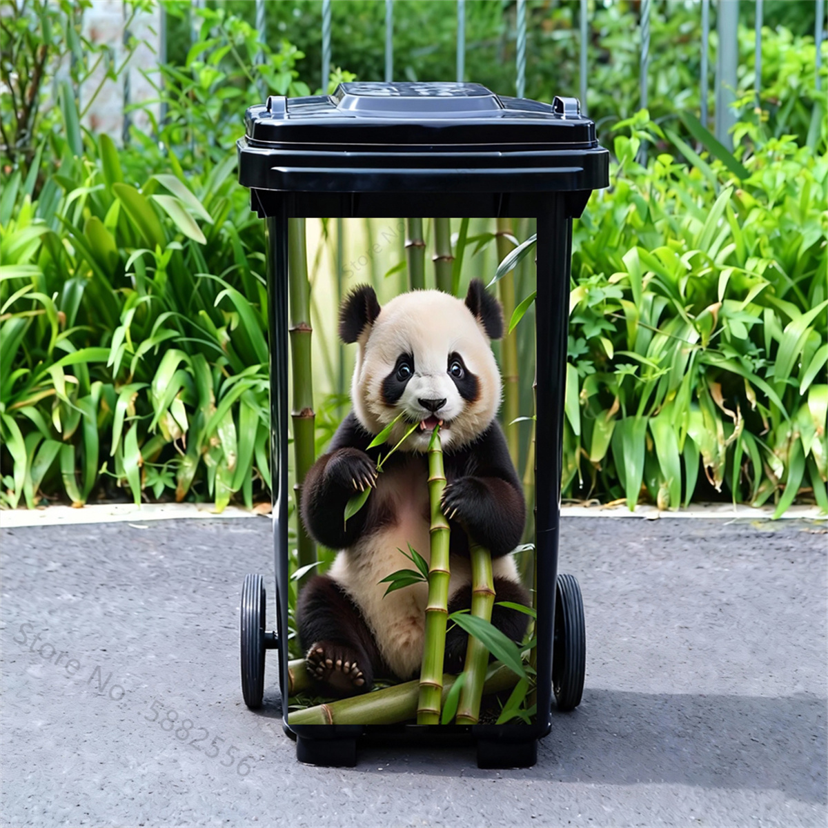 Adorable Cartoon Panda Rubbish - Home Bathroom Trash Can ulasan dan harga