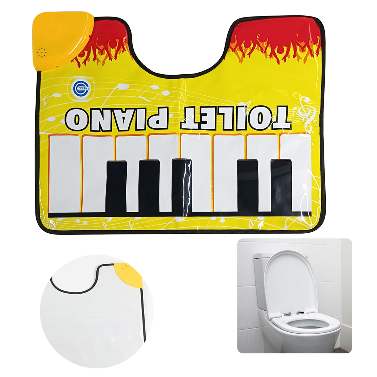 Toilet Piano Mat Novelty Potty - Home Bathroom Mats ulasan dan harga