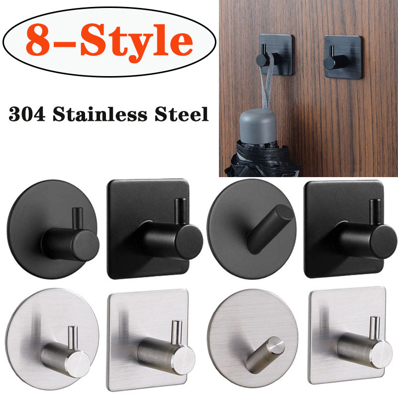 2pcs Self Adhesive Bathroom Ro - Towel Bar Stainless ulasan dan harga