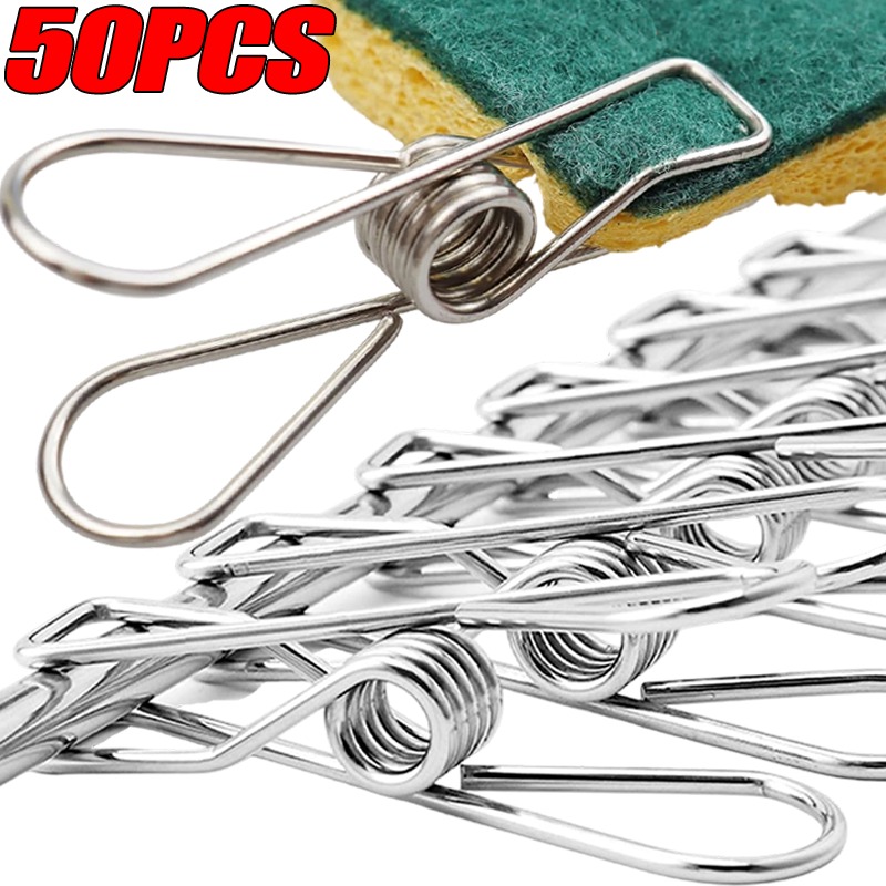 10/50PCS Stainless Steel Clips - Towel Bar Stainless ulasan dan harga