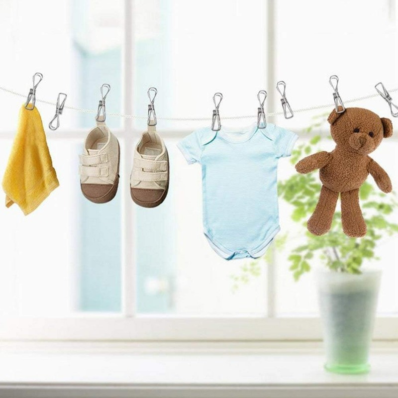 10/50PCS Stainless Steel Clips - Towel Bar Stainless ulasan dan harga