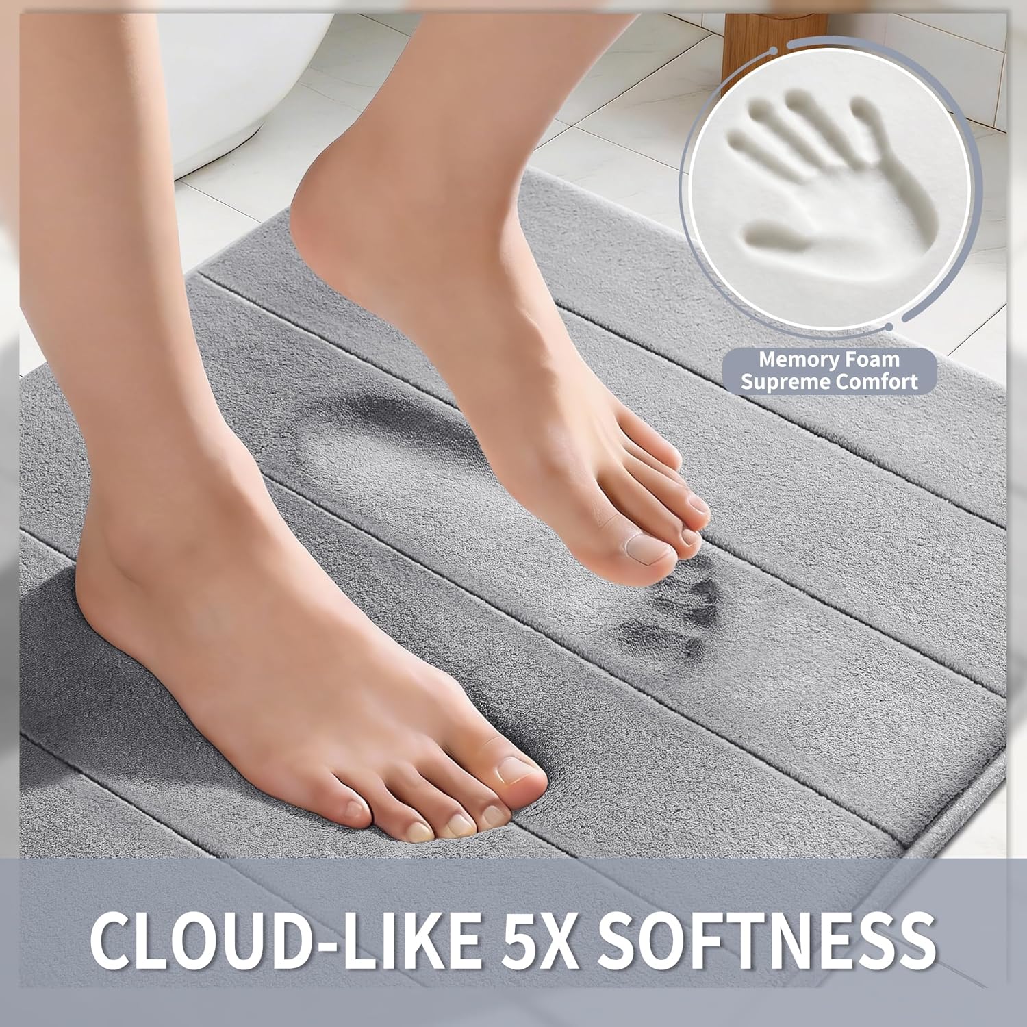 Memory Foam Bath Mat, Super So - Home Bathroom Mats ulasan dan harga