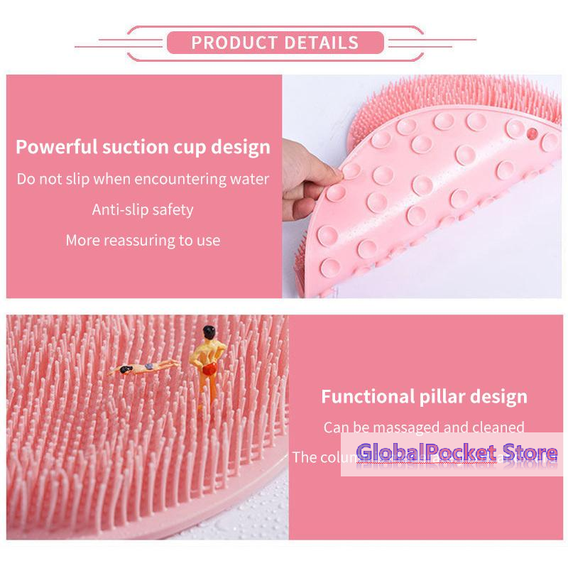 Shower Foot Scrubber Mat Back  - Home Bathroom Mats ulasan dan harga