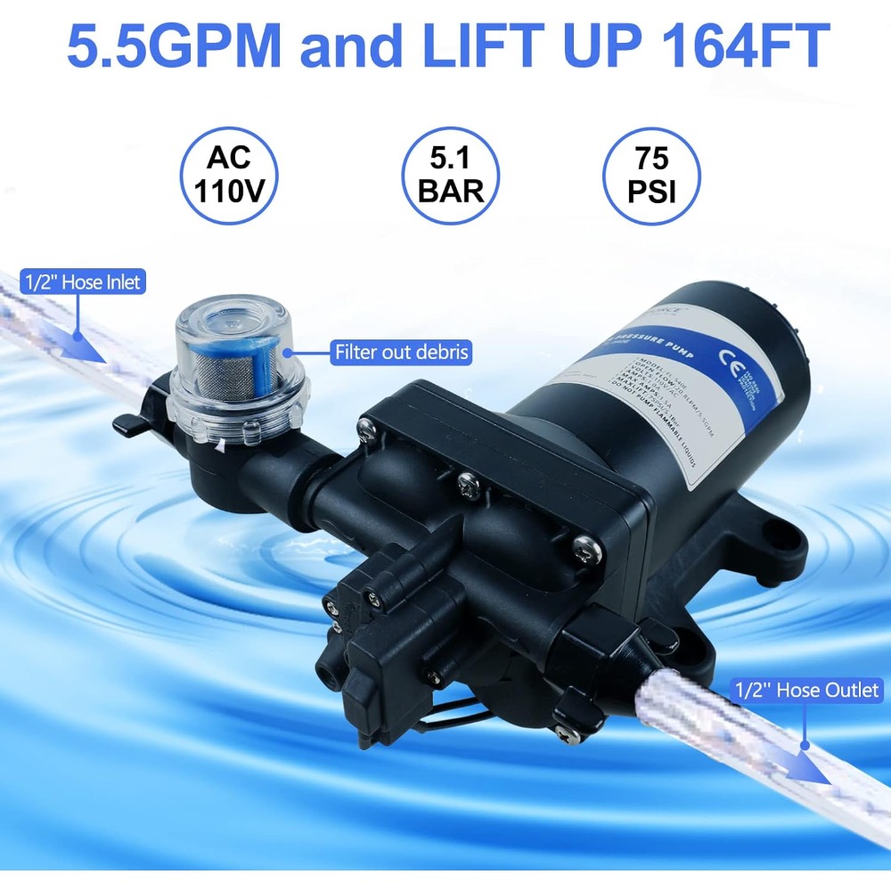 US Shipping 110V AC Water Pres - Home Bathroom Pressure Pump ulasan dan harga